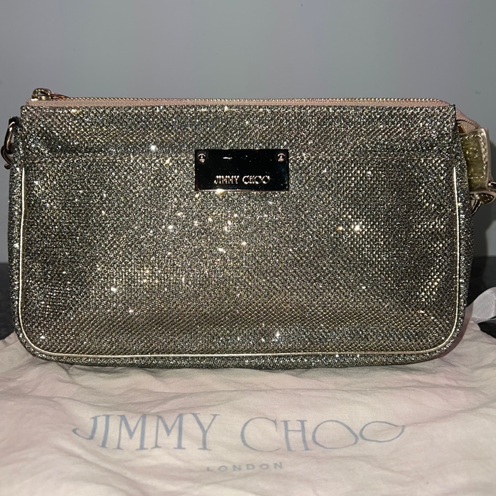 Jimmy Choo Gorgeous Metallic Wristlet